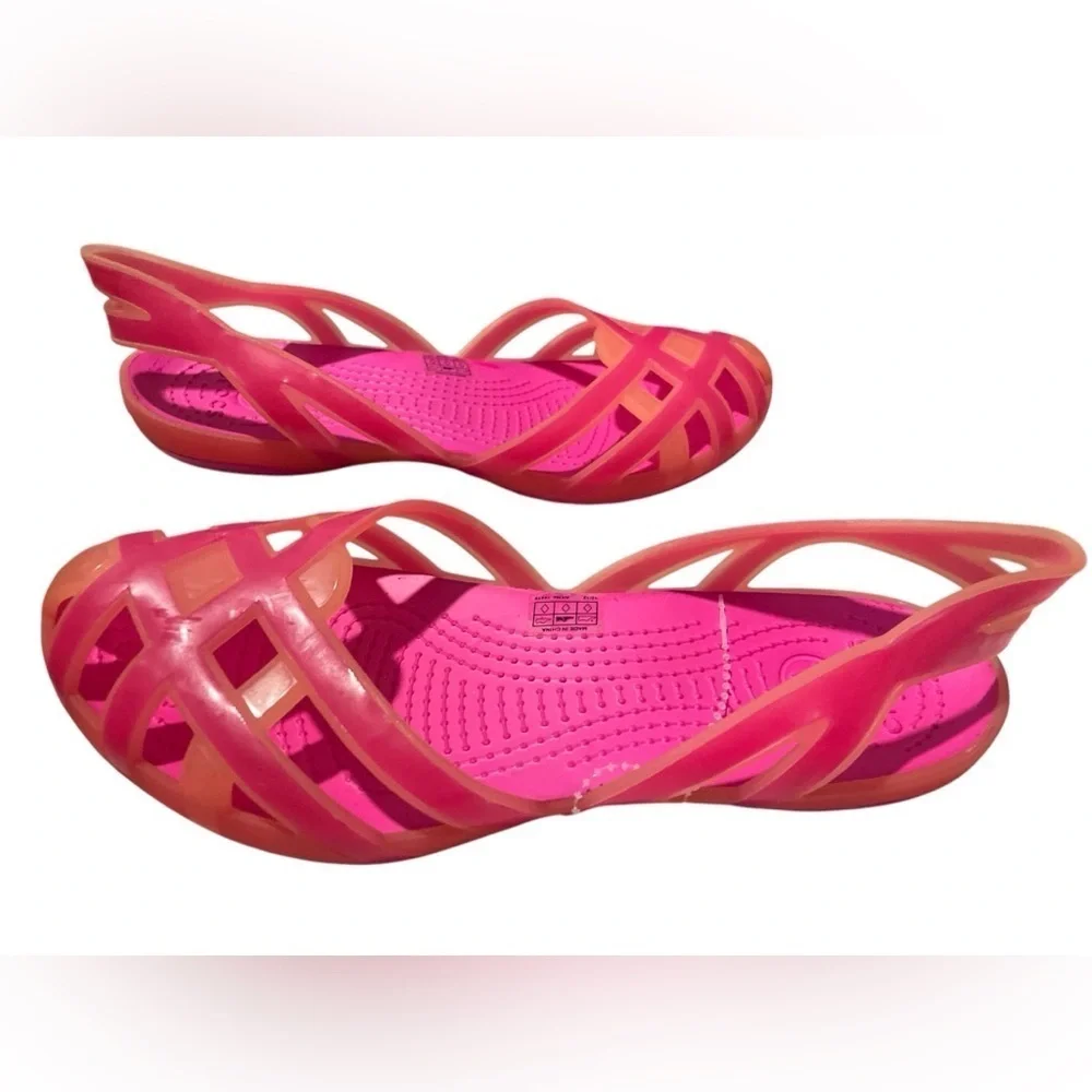 Crocs jelly sandals size J5 - Picture 3 of 4